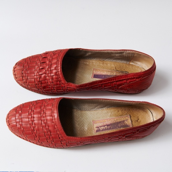 80s - SUSAN BENNIS - WARREN EDWARDS - Loafer - Men\'s - 10 - Red - Woven main image 4